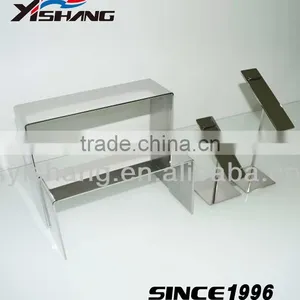 Metal Polished Mirror Shoe Display Stand Shoe Riser Stand Metal Shoe Holder thumbnail-1