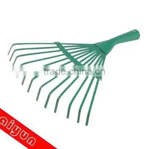 Lawn Rake Garden Tools Farming Rakes Leaf 22 Tines thumbnail-1