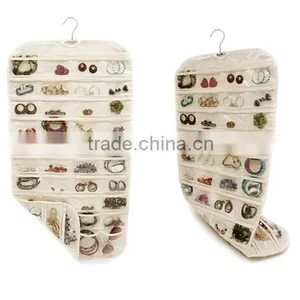 Double Sided 72/80 Pockets Hanging Jewelry Organizer Storage Bag / Jewelry Storage Bag / Fabric Jewelry Organizer thumbnail-1