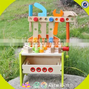 2017 New Design Kids Wooden Toy Tool Bench Best Design Children Wooden Toy Tool Bench Diy Baby Wooden Toy Tool Bench W03D030 thumbnail-1