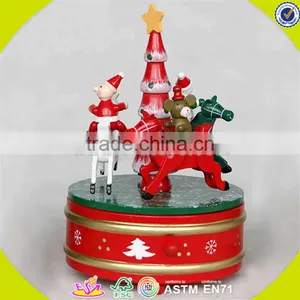 Wholesale Baby Wooden Mini Music Box Christmas Kids Wooden Mini Music Box W07B010B thumbnail-4