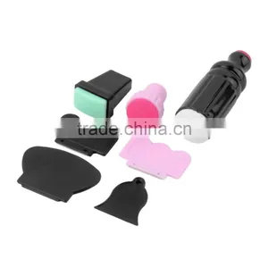 1Set Rectangular Nail Art Stamp Stamping Professional Polish Nail DIY Design Kit Decoration thumbnail-1