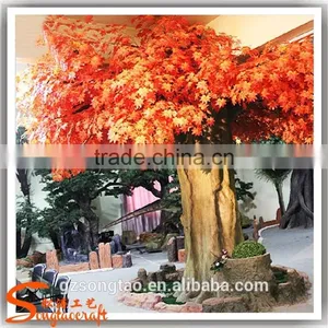 Large Outdoor Decoration Artificial Tree Home Decoration Artificial Maple Tree Fiberglass Fake Artificial Red Maple Tree thumbnail-3