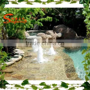 Latest Design Outdoor Fiberglass Rock Waterfall Pool Artificial Rock Waterfall Landscaping thumbnail-3