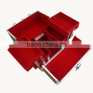Aluminium Multi-functional Make up Box Cosmetic Case With Carry Bar thumbnail-1