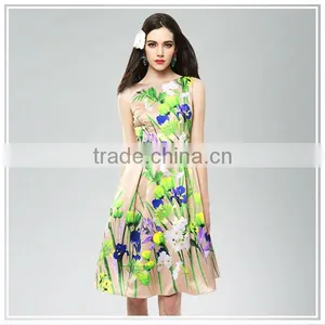 2014 Natural Color Top Quality Digital Printed Fabric for Woman Dress thumbnail-1
