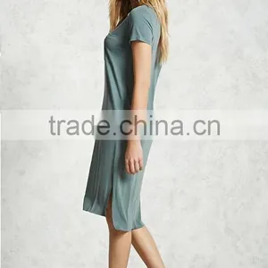 Midi Dresses 2017 Women Summer Sexy Scoop Neck T-Shirt Midi Dress HSd9208 thumbnail-2