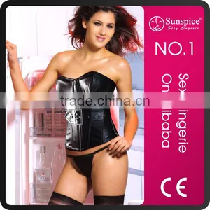 2015 Hot Sales and Fashionable Black Sexy Fat Women Corsetsweet Ladies Outwear Sexy Busty Corset Bustier Sexy Corset thumbnail-1