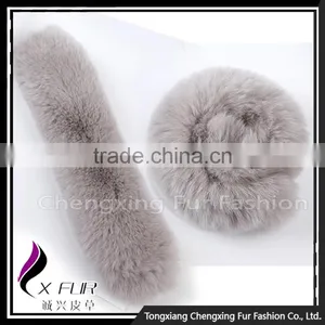 CX-A-06 Fashion Rex Rabbit Fur Slap On Fur Cuff / Bracelets thumbnail-2