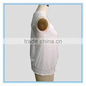 2016Fashion White Lace Summer Chiffon Ladies Vest thumbnail-3
