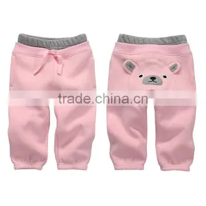 2016 New 100% Cotton Winter Baby Girls Boys Casual Pants Print Thick Cartoon Hoodie Pants Plus Size thumbnail-3