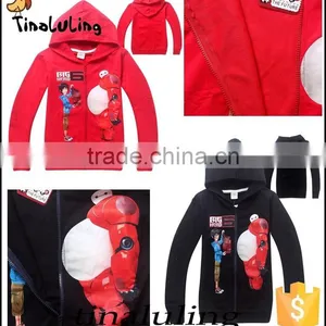 French Kids Wears Wholesale Kids Zipper Hoodies Children Clothing Baymax Big Hero 6 thumbnail-4
