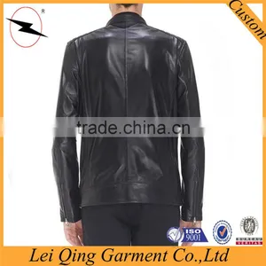 Latest Fashion Design Black Leather Men Winter Coat Fur Clothing Men Coat thumbnail-6