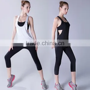 Summer Yoga Vest Sleeveless Solid Color Looser Gym Sport Shirts Women Fitness Gym Tank Tops thumbnail-2