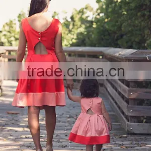 High Quality Mother And Daughter Matching Dresses Mommy Daughter Dress Mother And Daughter Matching Outfits thumbnail-2