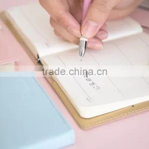 Custom PU Cover Portable Planner Reusable Personal Journal Notebook With Metal Buckle Emboss Logo thumbnail-3