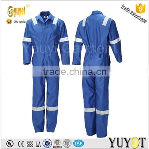 Blue 6 oz Nomex FR Viscosefire Retardant Coverall With 3M Scotchlite thumbnail-1