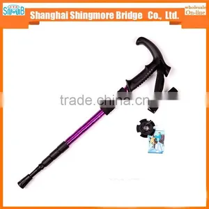 Cheap Wholesale High Quality 4 Section Aluminium Alloy Hiking Stick thumbnail-6