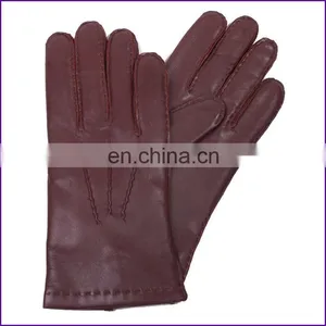 Mens Cashmere Lined Brown Nappa Gloves thumbnail-1
