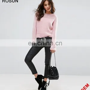 Ladies Oversized Pullover Chunky Open Knit Sweater Jumper thumbnail-4