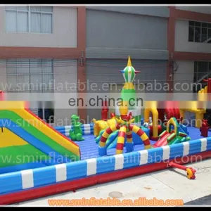 Commercial Giant Pvc Inflatable Playground Amusement Park Equipment , Trampoline Made in China Manufactere thumbnail-3