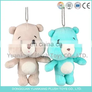 Lovely Soft Care Teddy Bear Plush Keychain With Round Face thumbnail-1