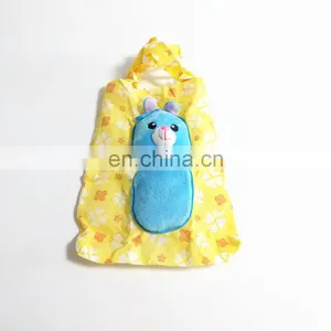 Blue Rabbit Animal Head With Shopping Bag Plush Toy Keychain thumbnail-1
