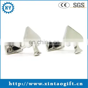 Promotion Gifts Make Heart Shaped Silver Cufflinks for Mens Shirts thumbnail-1