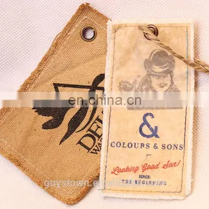 Custom Private Brand Name Logo Woven Label Tag and Printed Paper Hang Label Tag for Clothing thumbnail-2