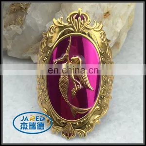 Factory Price Custom Luxury Metal Two Tone Color Printed 3d Wine Emblem Label With Good Sticker thumbnail-3