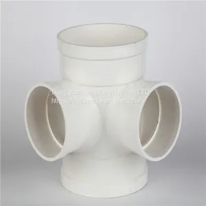 White Color Pvc Fittings Small Plastic Tees Water Drainage / Water Heater thumbnail-2