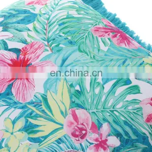 Decorative Square Accent Pillow Case 18x18inch Abstract Flower Arrangement Style Nature Elements Vibrant thumbnail-4