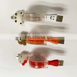 2020 New Trending LED Flowing Light Magnetic Charging Cable Cellphone Fast Charging Cord Micro USB Cable Charger Data Cable Line thumbnail-1