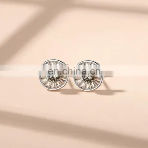 Factory Offers 925 Sterling Silver Jewelry Evil Turkish Blue cz Devil Eye Stud Earrings for Women thumbnail-3