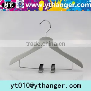 YY0527 Blue Kids Flat Wooden Hanger Custom Wooden Baby Clothing Wooden Hanger Supplier's Choice thumbnail-5