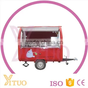 Two Wheels Street Mobile Customized Logo Semi-Trailer Food Truck| Mobile Fast Food Trailer| Food Cart Cooking Trailer thumbnail-5