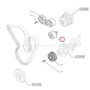 FPT IVECO CASE Cursor11 F3GFE613A B001 5801863562 Idle Pulley 504006261 thumbnail-4
