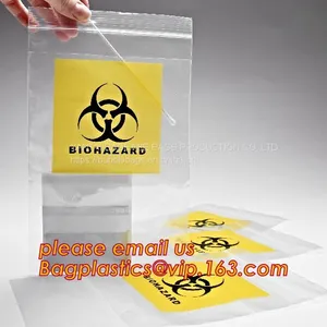 Biohazard Specimen Bags,Zip Specimen Transport Bag, Tear Off Pouch Bags, Attached Document Pouch. Printed Transport Bags thumbnail-3