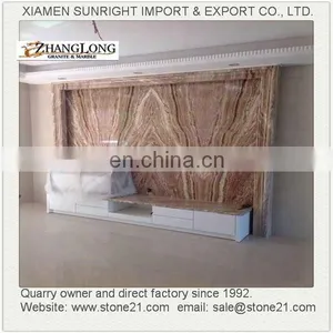 Backlit /Back Lighting Honey Yellow Wood Vein Onyx Slab thumbnail-4