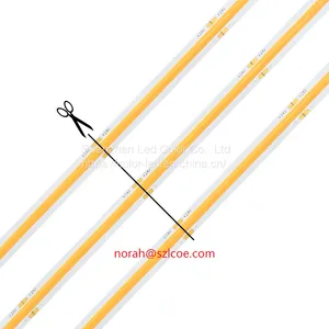 Cob Led Strip Flexible High Brightness White Warm/cold White Light-spot High Density COB Super Bright Ra90 24v thumbnail-1