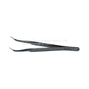 Tweezers Black Hardened Stainless Steel Straight Tip Tweezers Straight Tip Curved Tip Repair Tool Tweezers With Texture No. 15 Tweezers thumbnail-1