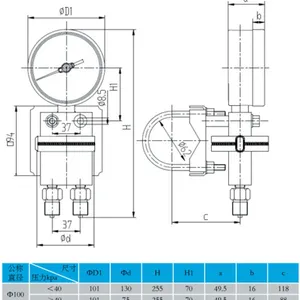 Single Diaphragm Differential Pressure Gauge With Balance Valve thumbnail-3