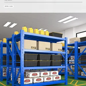 Shelves 100KG 3 Layer 120*40*200cm Grey and White Heavy Duty Shelves Wholesale Storage Clothing Express Warehouse Storage Shelving thumbnail-5