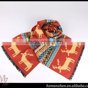 The New 2016 Christmas Jacquard Flannelette Silk Scarf thumbnail-1