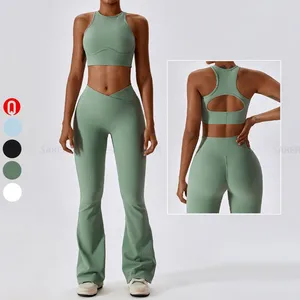 New Women Seamless Yoga Set Fitness Sports 5 Piece Gym Clothing Women Gym Yoga Set Workout Sets Yoga Top and Sportswear Suit thumbnail-1