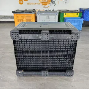 Foldable Plastic Pallet Container Waterproof for Food & Beverage Export Logistics thumbnail-4