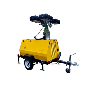 9-meter Telescopic Diesel Generator Set Lighting Beacon Tower thumbnail-1