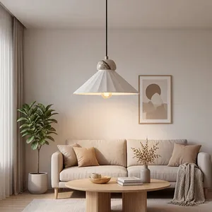 Fine Bone China Lamp Shade OEM Cream White Translucent Luxury Living Lampshade Wholesale thumbnail-5