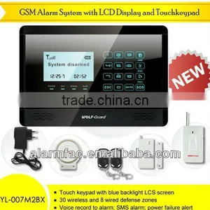 868MHZ Accept !!! OEM/ODM Gsm Home Safe Security Alarm Systems With LCD Display (YL-007M2BX) thumbnail-1