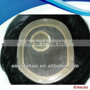 Hot Sales 100% Human Hair Toupee for Black Men thumbnail-1